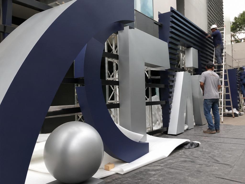 Letras caixa dimensionais em EPS aplicadas em fachada comercial
