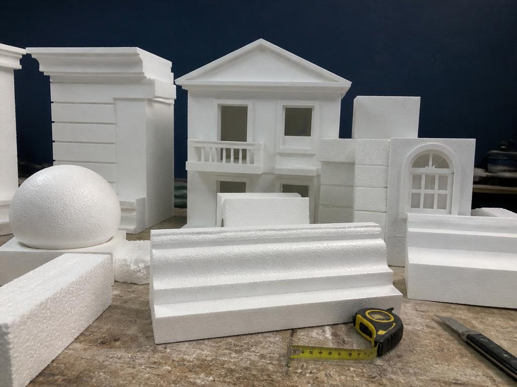 Volumes e maquetes arquitetônicas produzidos em EPS